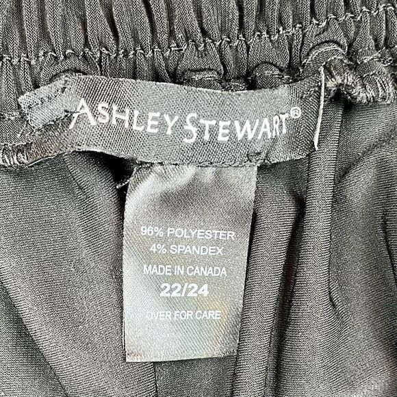 Ashley Stewart Black Off The Shoulder Blouson Dress 22/24 - Picture 9 of 10